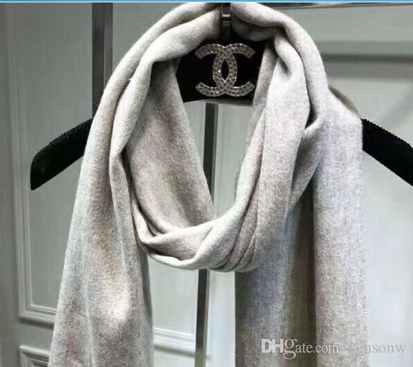 

2020 haet fashion trend brand designgf j'hwomen's long scarf mj100% silk three colors print the chain pattern size, Blue;gray