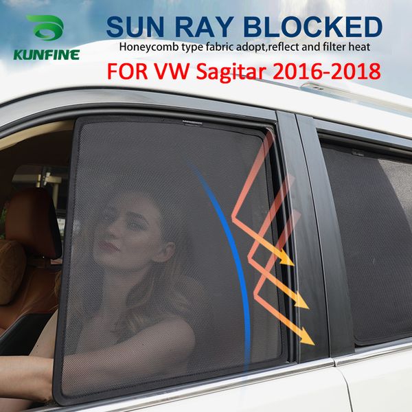 

4pcs/set or 2pcs/set magnetic car side window sunshades mesh shade blind for vw sagitar 2016 2017 2018