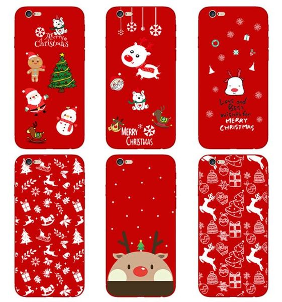 

merry christmas soft tpu case for iphone 11 pro xs max xr x protective phone cover red cute lovely cover
