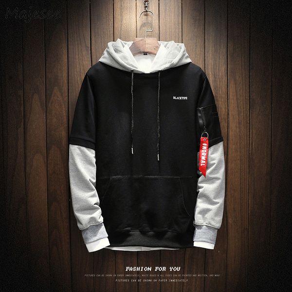 Moda-atacado hoodies de luxo homens mulheres com capuz patchwork lazer diário estilo coreano All-Match Hoodie Mens quente moletom