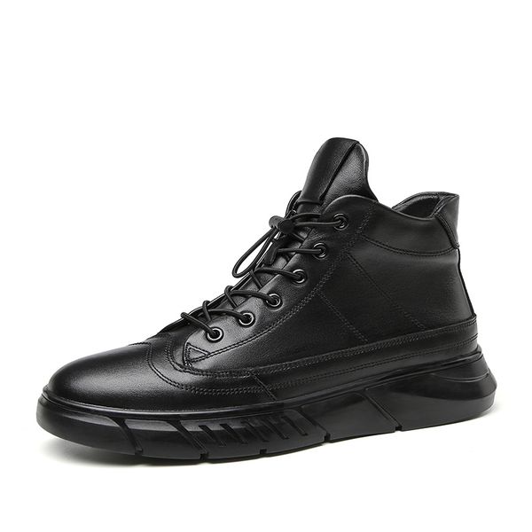 

men shoes leather oxfords man genuine leather shoes fashion male sneaker size39-48 black sneakers flats for hiking %2806