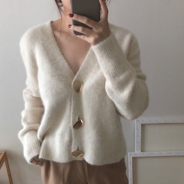 

women knitted sweaters cardigans casual v-neck solid slim autumn winter clothes coat jackets jersey mujer invierno, White;black