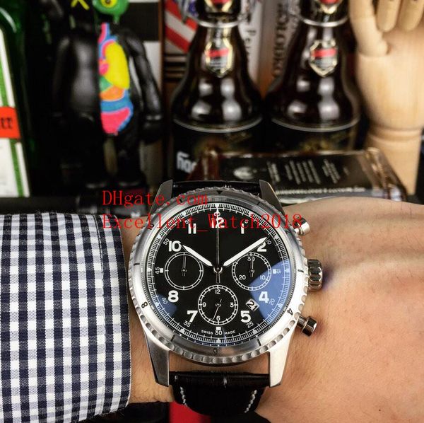 

4 new hot buy мужские часы 43mm navitimer 8 ab01192a1l1x2 корпус из нержавеющей стали хронограф vk кварцевый хронограф кожаный ремешок мужск, Slivery;brown