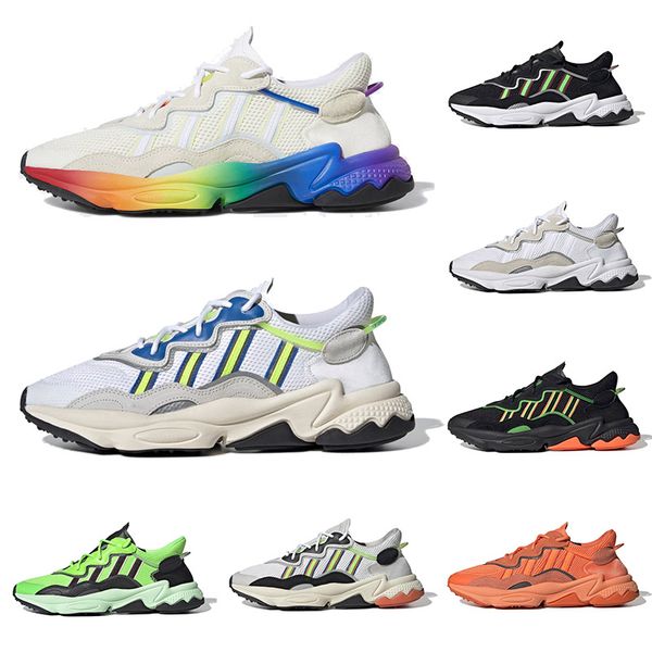 

2019 fashion brand mens casual shoes raf simons ozweego luxury womens designer shoes triple white black pride solar yellow sports sneakers