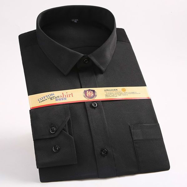 

мужская классическая рубашка сплошного цвета с длинным рукавом smart casual рубашка из твила в полоску camisa masculina slim fit, White;black