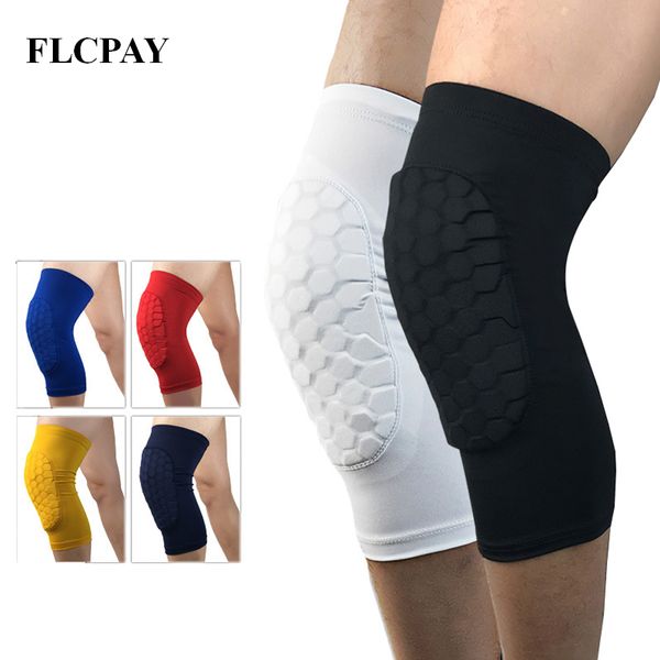 

1pcs hex knee pads compression leg sleeve for basketball, football & all contact sports, youth & sizes, Black;gray