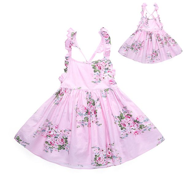 

2 colors print floral dress girl ruffles off shoulder princess children dress summer girls dresses kids designer clothes girls dhl jy179, Red;yellow