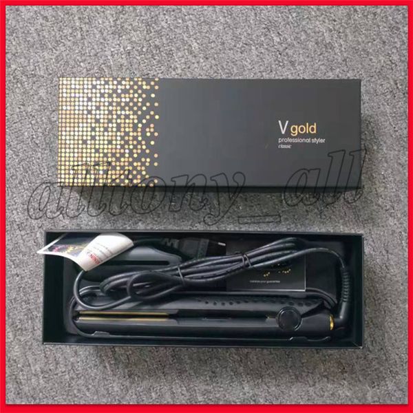 

in stock famous v gold max hair straightener classic professional styler fast hair straighteners iron hair styling tool good quality, Black