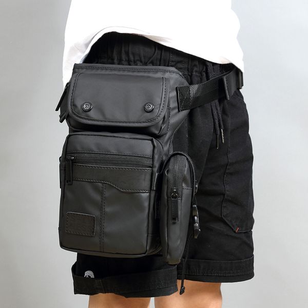 

drop shipping] casual waist bags quality oxford travel waist packs waterproof men belt bags wearable leg (1802