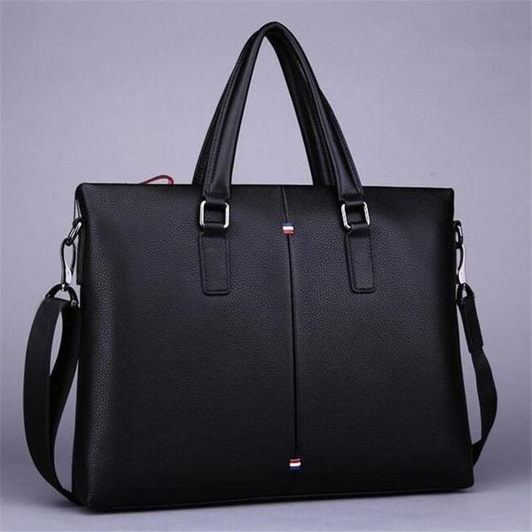 

factory own brand men bag simple soft leather men portable shoulder bag the first layer of leather korean business briefcase large-capacity