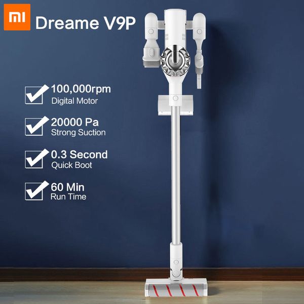 

dreame v9p handheld cordless vacuum cleaner protable wireless cyclone 120aw strong suction carpet dust collector for xiaomi