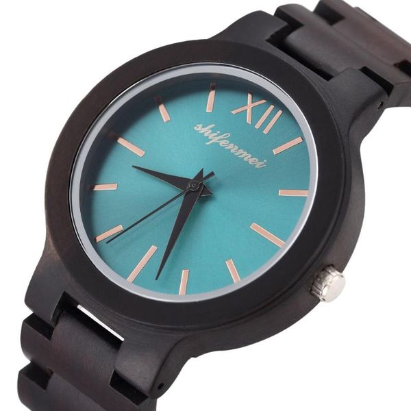 

wood watch for men shifenmei quartz clock black timepieces army original male wristwatch erkek kol saati, Slivery;brown