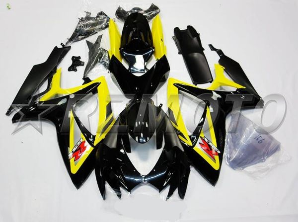 

New ab motorcycle fairing kit et fit for uzuki g xr600 g xr750 06 07 r600 r750 k6 g xr 600 750 2006 2007 fairing kit nice yellow black
