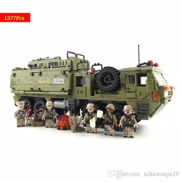 

гаитянский 1377 шт военные строительные блоки скорпион тяжелый грузовик кирпичи совместимые iego грузовик игрушки для детей