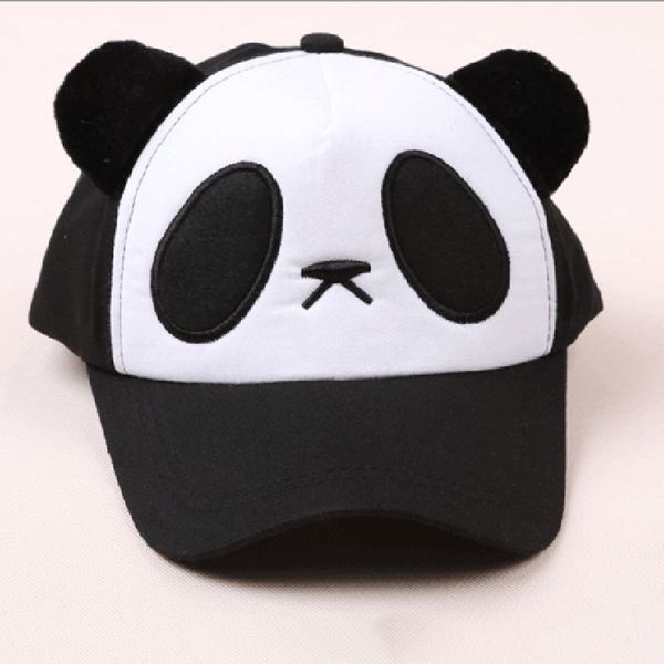 

2019 children panda pattern cartoon cotton baseball cap breathable adjustable sports outdoor sun visor mesh hats, Blue;gray