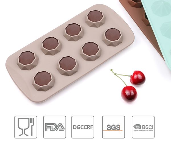 

new 1pc 8 grid silicone chocolate mold tray creative star shaped summer ice cube cake decoration mold