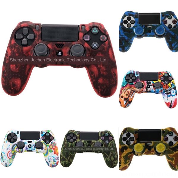 

5cvxn for star cover case silicone protective skull with joystick cap 1set ps4 handle