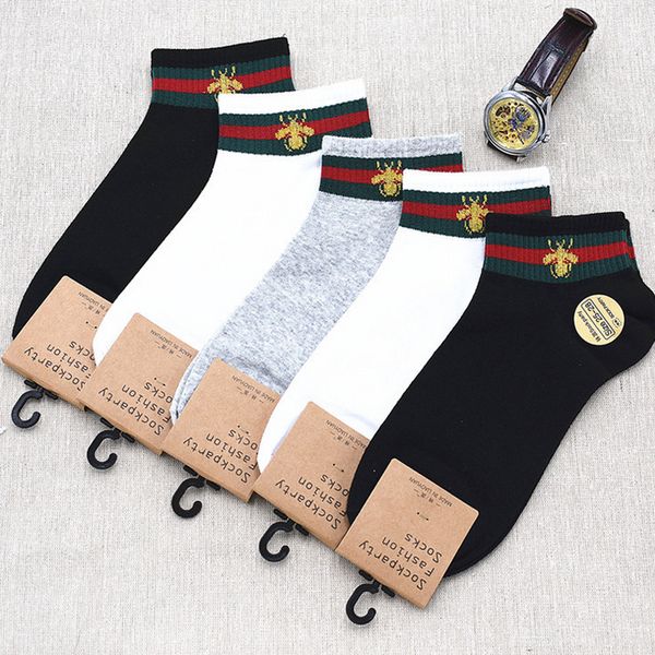 

new arrival bee cotton ankle socks women men casual sport socks breathable mix color wholesale price, Black