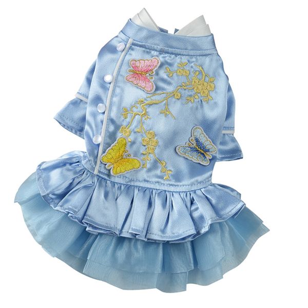 

pet princess dress small dog dress embroidery vest skirt clothes costume