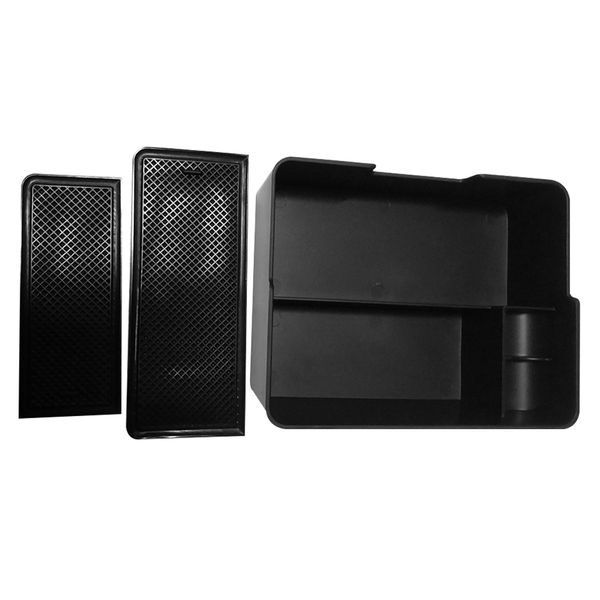 

interior center console storage tray direct fit armrest box professional car large capacity abs organizer for model 3