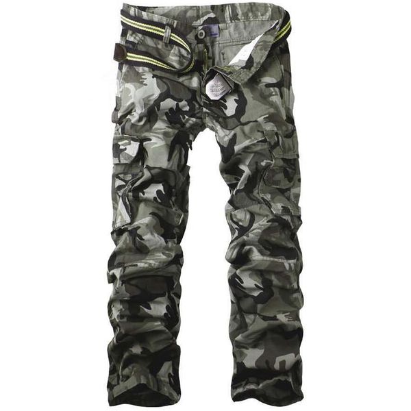 

camouflage pants men casual camo cargo baggy trousers hip hop joggers streetwear cotton multi-pocket tactical pants, Black