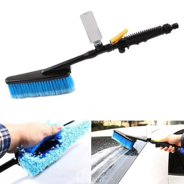 

1pcs car cleaning brush retractable long handle car tool foam with brush hub cleaning washing tire bottle multifunction b8v3
