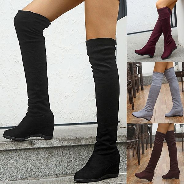 7/" not 6 inch Heel Thigh High Fetish Boot 6 Woman 36 euro STRETCHY FITS MOST