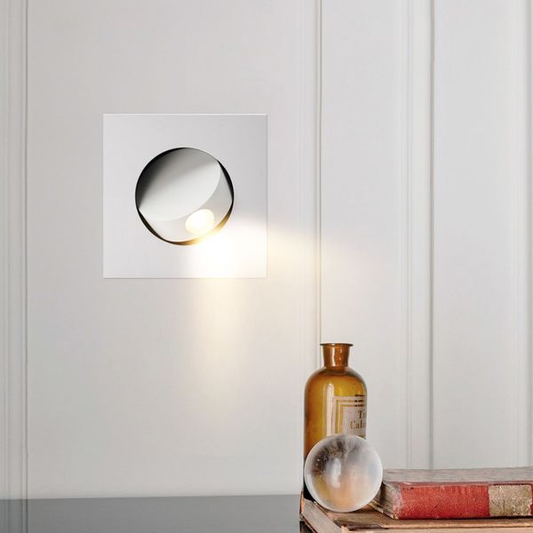 

square 3w cree led reading lamp fixture wall stair light hidden switch bedroom