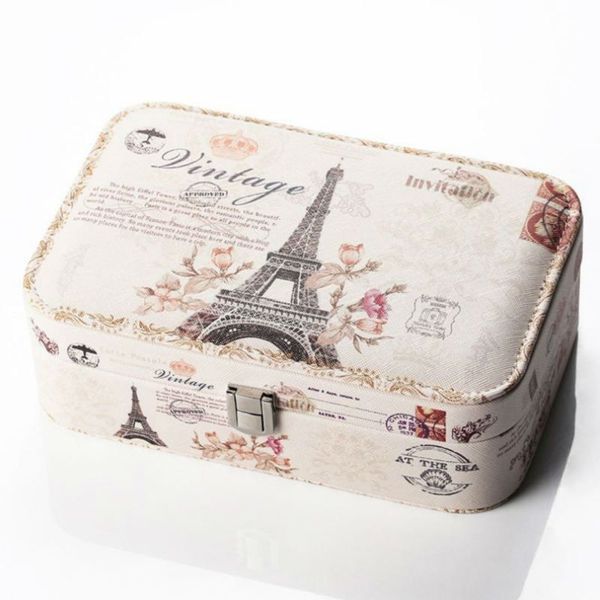 

корейский стиль свежие и простые девушки серьги тарелка jewelry box переносной кожаный серьги кольцо многофункциональный jewelry box хранени, Black;white