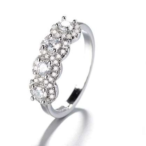 

элегантный свадебный леди камень кольца новый модные украшения кольца обещание моды знак любви высокое качество новое прибытие, Golden;silver