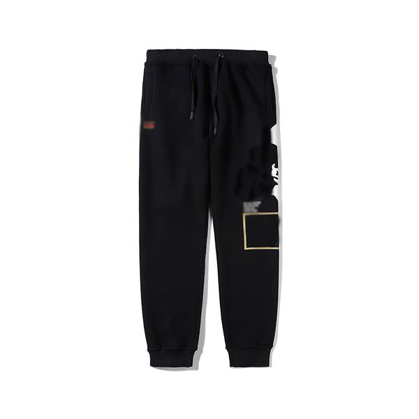 

men with logo luxury pants designer private order brand trousers european american limited edition trousers casual wild classic track pants, Black