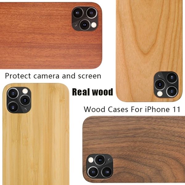 

for iphone 11 pro engraving wood case cover carved wooden bamboo for iphone 6s 8 7 plus samsung galaxy s10+ s20 plus customized
