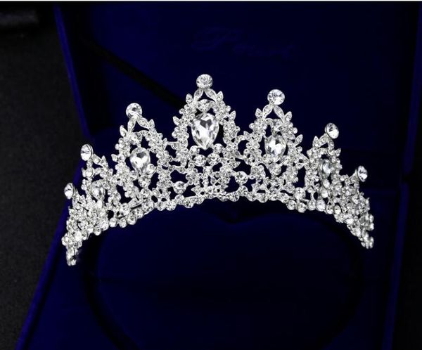 

gorgeous princess 2019 big wedding crowns bridal jewel headpieces tiaras for women silver metal crystal rhinestone baroque hair headbands