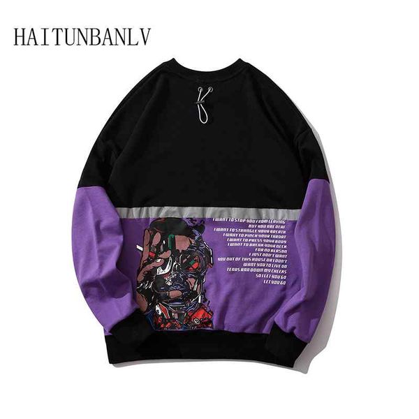 

new men reflective stripe harajuku hoodies sweatshirts 2019 men women streetwear black hoodie male hip hop winter basic hoodies