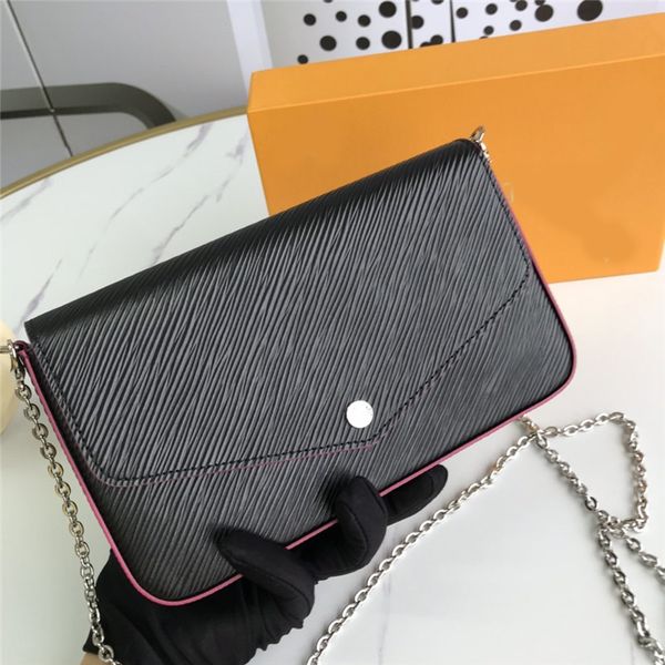 

2020 designer purses 3pcs bag together one set summer wallet card holder coin fashion bag genuine leather dust bag box