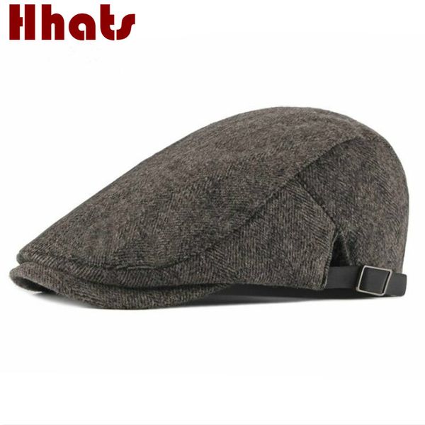 

spring autumn warm flat cap for old men outdoor adjustable vintage visor male retro beret hat cabbie newsboy ivy cap bone gorras, Blue;gray