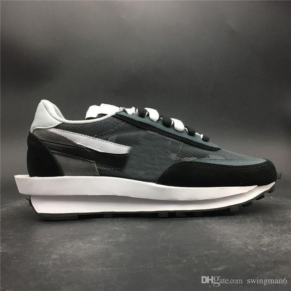 

new high authentic sacai x ldwaffle daybreak black anthracite running shoes men women green gusto pine green sports sneakers bv0073-001