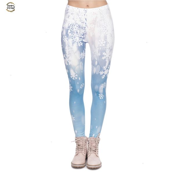 

series christmas women legging falling snow printing fitness leggings fashion elegant high waist woman pants good quality, Black