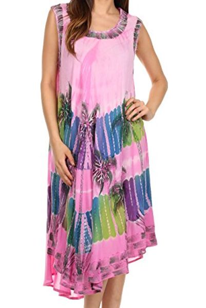 

sakkas tasanee caftan tank dress/cover up, Black;gray
