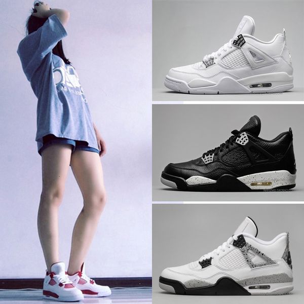

4 men & women s iv bred tattoo basketball cactus jack white cement game royal motor sport sneakers designer jumpman shoes outdoor
