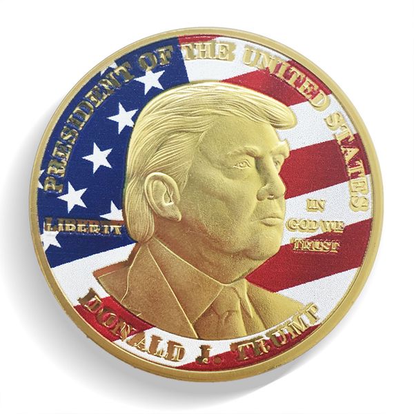 Pièce commémorative Eagle du président Donald Trump 2019 en plaqué or