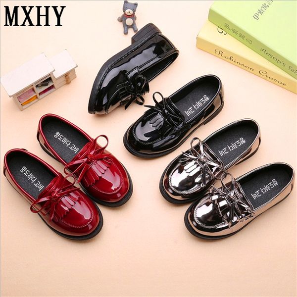 

весна и осень new england kids принцесса обувь черный низкий каблук серебряные туфли для девочек / школа черный / мокасины для детей, Black;grey