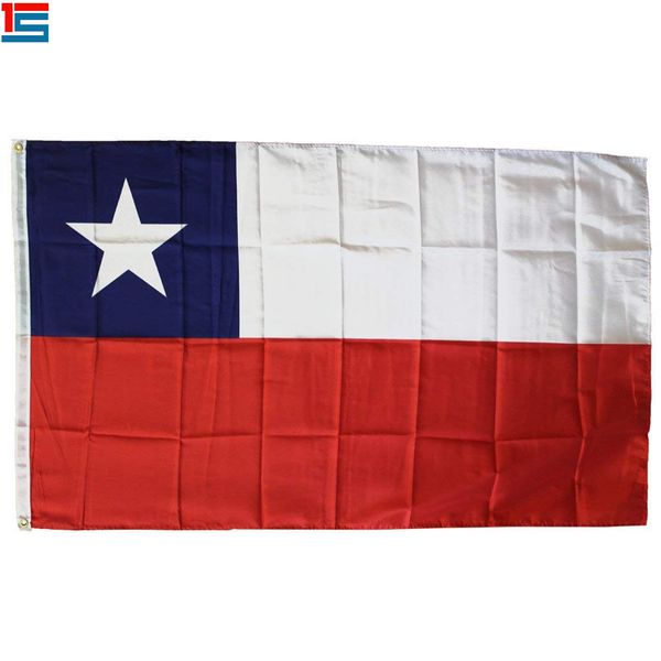 

digital printing chile flag 90 x 150 cm polyester national country flag banner with two grommets
