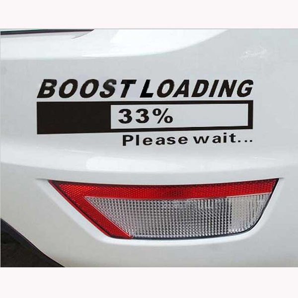 

boost loading car sticker personalized turbo plus body lotion decals