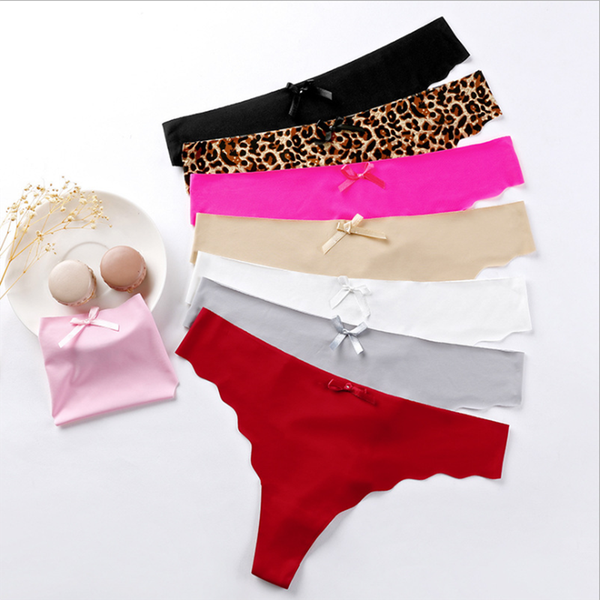 

3pcs/lot fashion women seamless panties ultra-thin underwear thong comfort intimates lingerie low-rise female g-string new, Black;pink