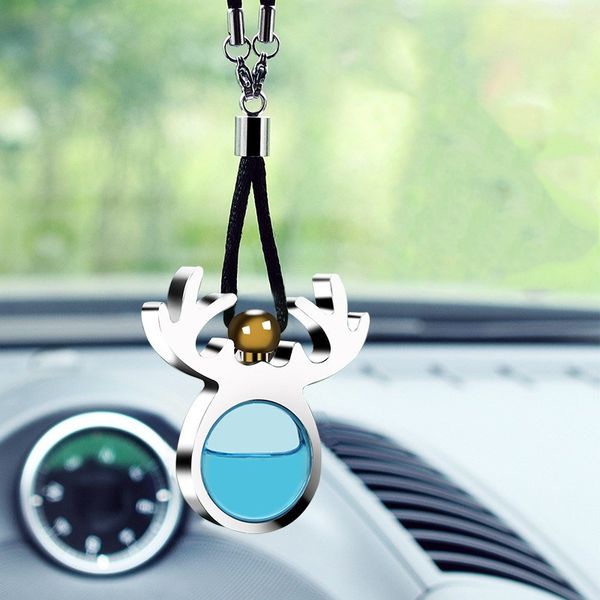 

car deer perfume pendant rearview mirror antlers hanging ornament auto decoration accessories represents security safety lucky
