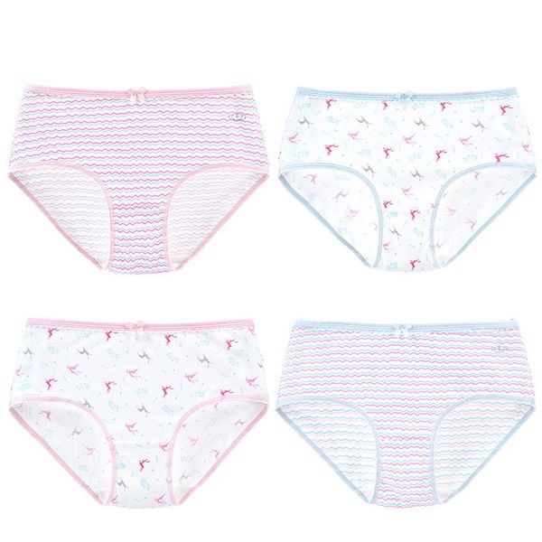 

female children's underwear cotton simple fresh junior high school students shorts children's briefs 10-12-15 years old, Camo