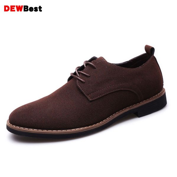 

plus size 38-48 oxford men shoes pu suede leather spring autumn casual men leather shoes male dress, Black