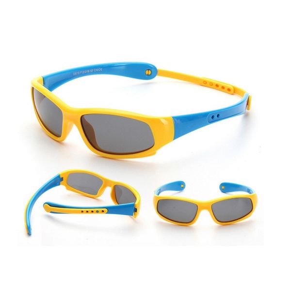 

новые мальчики и девочки дети поляризованные очки детская мода спортивные солнцезащитные очки безопасности младенца силикона uv400, White;black