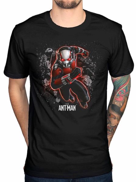

official marvel ant-man antman t-shirt movie classic logo comic atom fashion unique classic cotton men tee t shirt, White;black